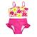 Floral rosa com amarelo f166