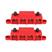2pcs vermelho M10