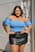 Cropped azul