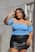 Cropped azul
