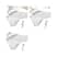 Conjunto branco de 3 peças