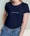 Baby look azul marinho