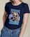 Baby look azul marinho