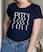 Baby look azul marinho