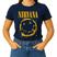 Baby look azul marinho