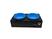 Preto com potes Azul