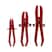 3PCS Vermelho