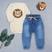 Leão suave com jeans