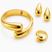 Kit com 3 dourado