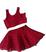 Vermelho coração bolinhas