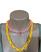 Chocker bicolor, Colar acrilico amarelo