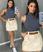 Short saia nude blusa cinza