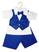 Azul bic com shorts