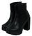 Coturno ziper preto