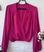 Blusa cropped rosa plus size