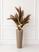 vaso bege + pluma marrom