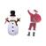 Boneco de neve com lanterna 1,6M