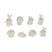 8pcs coelho brilhante