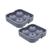 2pcs azul-4 furos