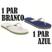 1 par azul, 1 par branco
