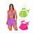 Amarelo, Pink neon, Roxo claro