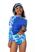 Azul royal estampado