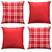 2 CAPAS XADREZ VERMELHO COM OFF + 2 CAPAS SUEDE VERMELHO