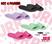 Preto, Roxo, Verde, Rosa