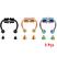 Preto, Rose gold, Multicolor