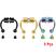 Preto, Gold, Multicolor