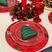 12 VERMELHO MEDALHÃO NATAL-GUARDANAPO VERDE