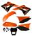 Laranja Neon / Preto - Carenagem Farol Preto
