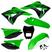 Verde / Preto - Carenagem Farol Preto