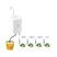 4 vasos de flores