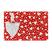 CORAÇÃO FUNDO VERMELHO - GUARDANAPOS BRANCOS - PG AMOR