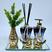 Luxo Elegance Preto Dgd Vasinho Dourado