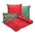 MANTA 12 + CAPAS VERMELHO LISO -  247 VERDE -  FESTA NATALINA 30 x50