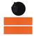 SOUPLAT PRETO LISO - GUARDANAPOS PRETO E PG MADEIRA CLARA - TRILHOS LARANJA LISO