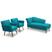 Sued Azul Turquesa