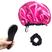 Preto com rosa chiclete