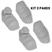 Kit 2 pares cinza