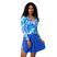 Azul royal estampado