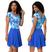 Azul royal estampado