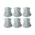 6pcs cinza claro