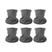 6pcs cinza escuro