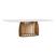 Tampo 180x90cm Branco/Vidro Off-White