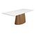 Tampo 160x90cm Branco/Vidro Off-White