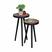 Jogo Mesa Pé Palito Lateral Retro Rustico Apoio Canto Sofá Decorativa Recepção Recepção Pequena