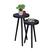 Mesa Pé Palito Lateral Pequena Canto Apoio Sofá Redonda Decorativa Retro Rustico Kit Conjunto