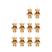 10PCS - Marrom Claro